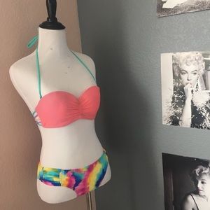 Multi colored/tie-dye bikini